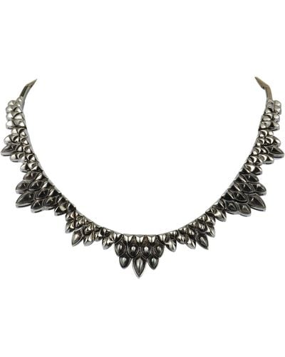 Stephen Webster Superstud Silver And Black Rhodium Black Mother Of Pearl Inlay Collar Necklace - Metallic