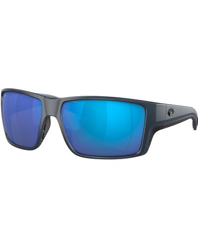Costa Del Mar Reefton 06s9080 Rectangle Polarized Sunglasses - Blue