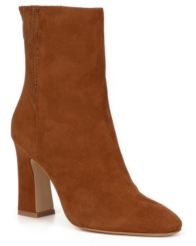 New York & Company Faux Suede Lined Mid-calf Boots - Brown