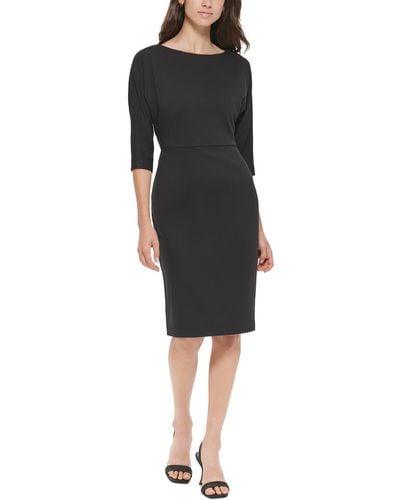 Calvin Klein Business Knee Sheath Dress - Black