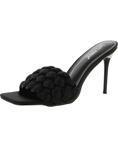 Cape Robbin Miella Satin Dressy Slide Sandals - Black