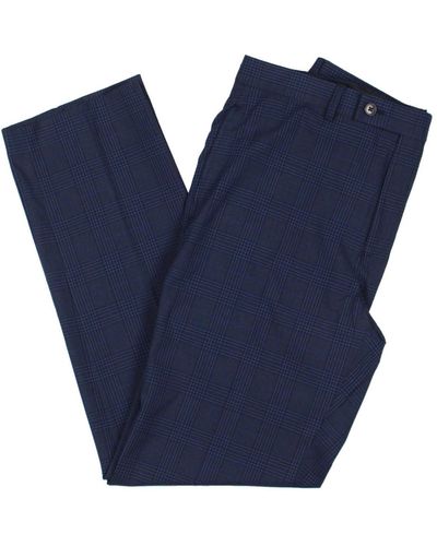 Lauren by Ralph Lauren Norton Classic Fit Plaid Dress Pants - Blue