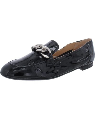 Donald J Pliner Leather Slip-on Penny Loafers - Black