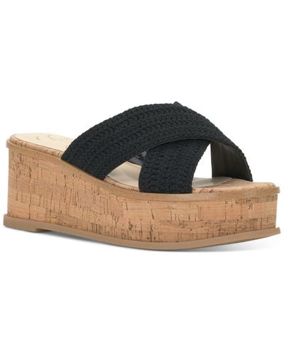 Jessica Simpson Ediza Crochet Platform Sandals - Black