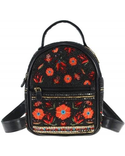 Mary Frances Viva La Noche Beaded Mini Backpack - Black