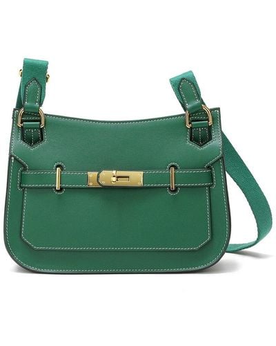 Tiffany & Fred Paris Quilted Leather Crossbody - Green