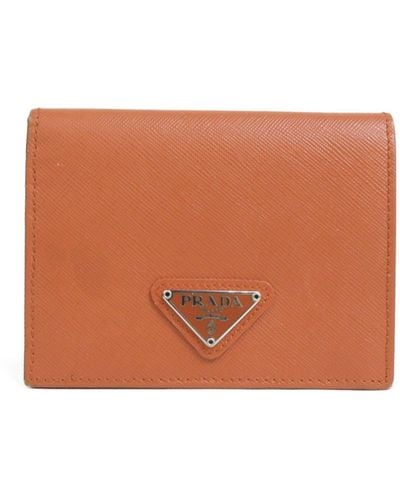 Prada Saffiano Leather Wallet (pre-owned) - Brown