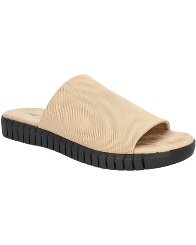 Easy Street Akeyla Stretch Comfort Insole Slide Sandals - Natural