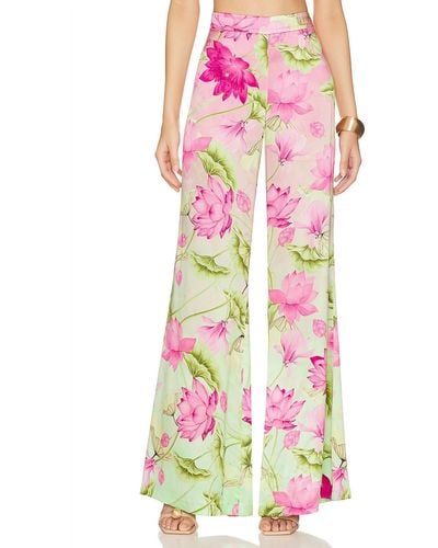 Rococo Sand Ren Silk Floral Pant - Pink