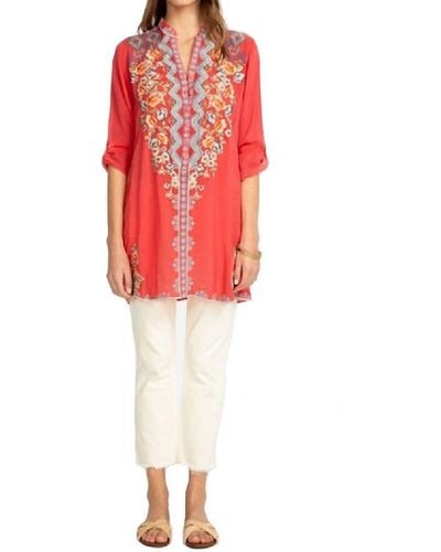 Johnny Was Harlow Tunic - Red