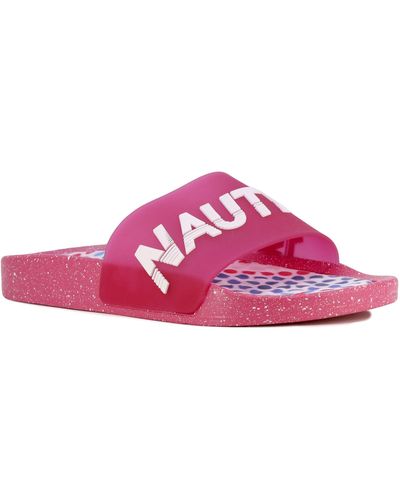 Nautica Logo Slide Sandal - Pink