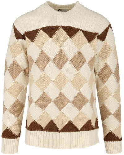 Ferragamo Diamond Knit Sweater - Natural