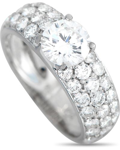 Folie des Prés ring 18K white gold, Diamond, Sapphire - Van Cleef & Arpels