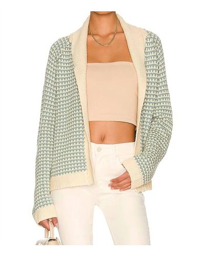 The Great The Minicheck Lodge Cardigan In Morning Sky - Multicolor