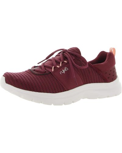 Ryka Willow Sneakers Knit Running Shoes - Red