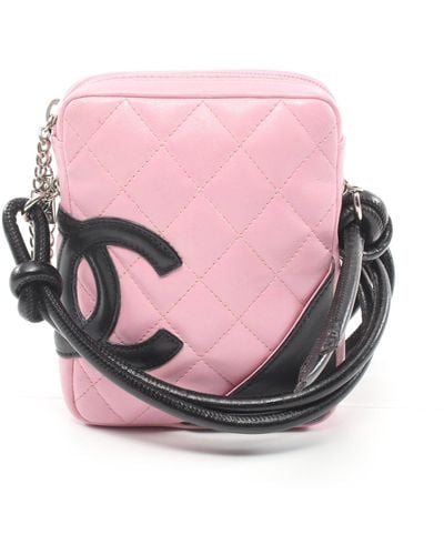 Chanel Cambon Line Small Shoulder Bag Leather Light - Pink