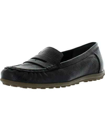 Vionic Marcy Leather Slip On Loafers - Black