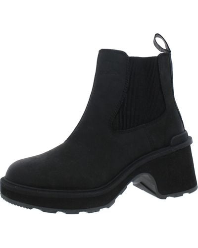 Sorel Hi Line Leather Padded Insole Chelsea Boots - Black