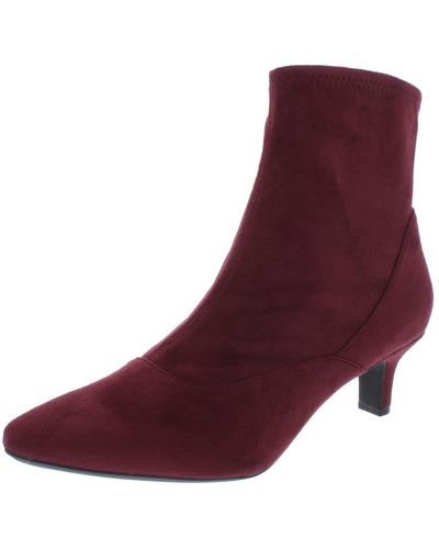 Rockport Kimly Suede Ankle Booties - Purple