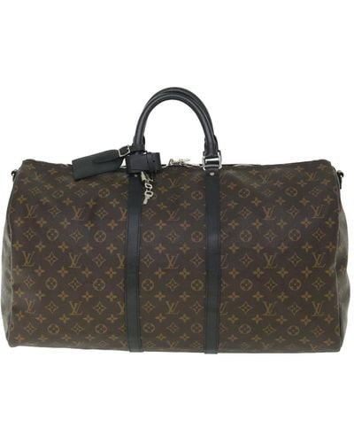 Louis Vuitton Keepall Bandouliere 55 Canvas Travel Bag (pre-owned) - Black