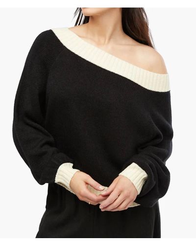 WeWoreWhat Off Shoulder Sweater - Black