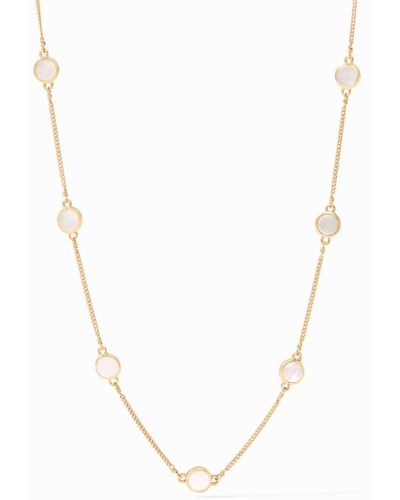 Julie Vos Coin Demi Station Necklace - Mother Of Pearl - Metallic