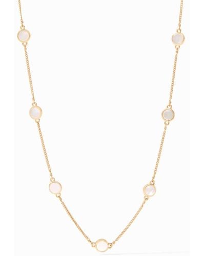 Julie Vos Coin Demi Station Necklace - Mother Of Pearl - Metallic