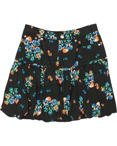 Opening Ceremony Black And Multicolored Mini Bubble Skirt - Green