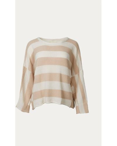 By Together Lightweight Striped Cotton Sweater - Natural