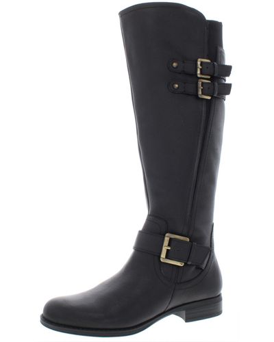 Naturalizer Jessie Leather Knee-high Riding Boots - Black