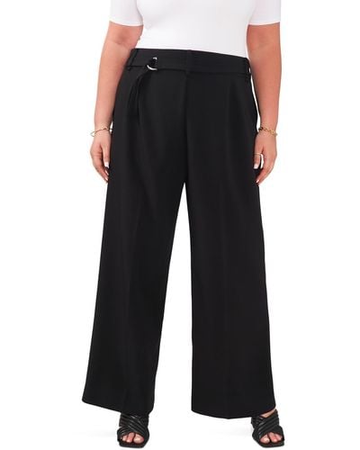 Vince Camuto Plus Knit Side Zip Dress Pants - Black