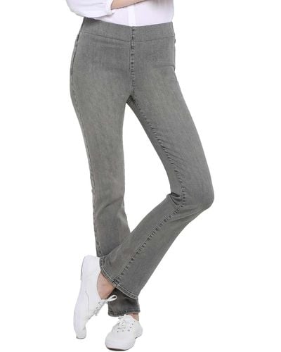 NYDJ Slim Pull On Bootcut Jeans - Gray
