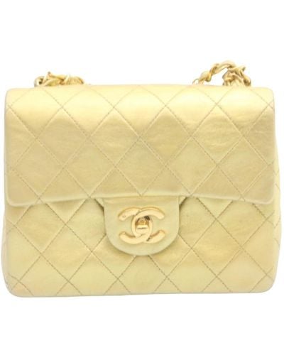 Chanel Name Tag Leather Shoulder Bag (pre-owned) - Yellow