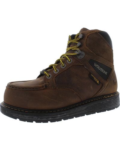 Wolverine Hellcat Moc 6" Cm Leather Waterproof Work & Safety Boot - Brown