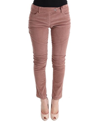 Ermanno Scervino Velvet Cropped Casual Pants - Brown