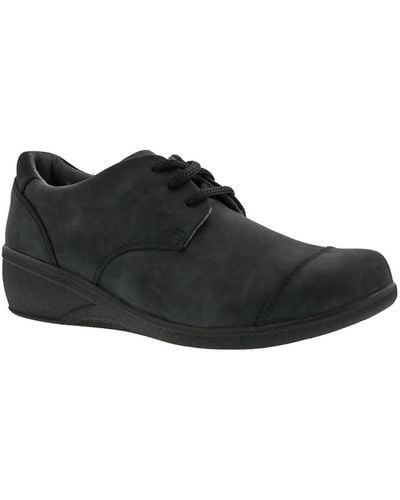 Drew Jemma Leather Oxford Casual And Fashion Sneakers - Black