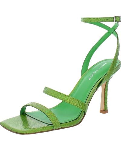 Marc Fisher Deric Square Toe Ankle Strap - Green