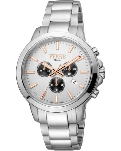 Ferré Fashion 44mm Quartz Watch - Gray