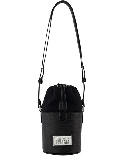Maison Margiela 5ac Mini Hobo Bag - - - Leather - Black