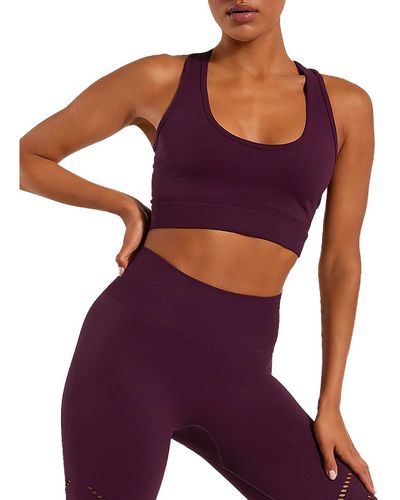 Koral Daisy Fitness Wrokout Sports Bra - Purple