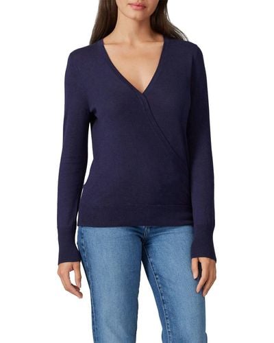 Halogen® Surplice Sweater - Blue