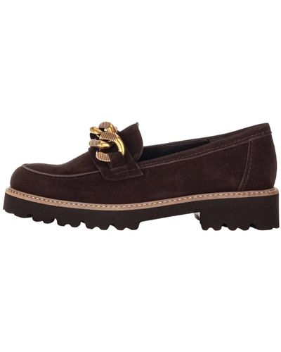 Gabor Braided Ornament Detail Loafer - Brown