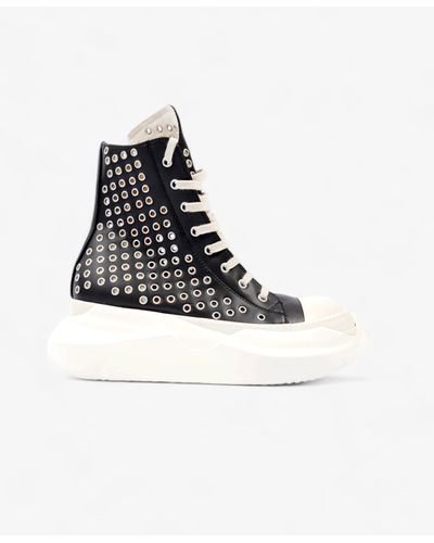 Rick Owens Drkshdw Abstract High Top Calfskin Leather - White