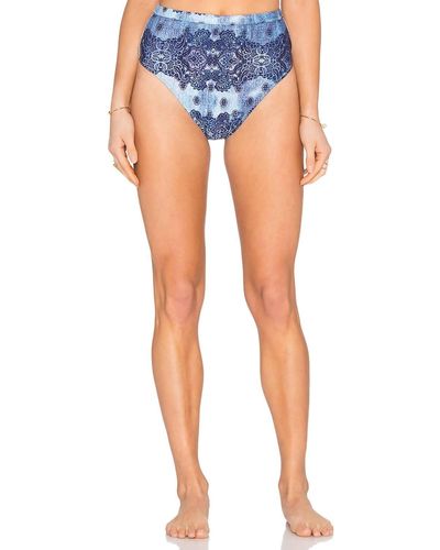 Somedays Lovin Moody Moody High Waisted Bikini Bottom - Blue