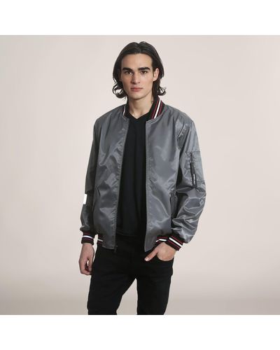 Members Only Lightweight Bomber Jacket - Final Sale - Gray