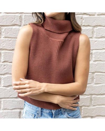 French Connection Mozart Sleeveless Sweater - Brown