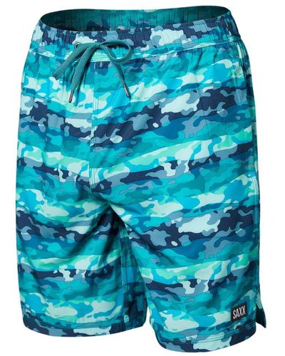 Saxx Underwear Co. Oh Buoy 2n1 Swim Trunks 7" - Blue