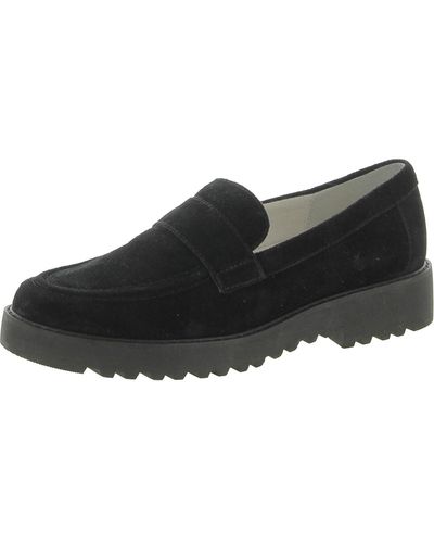 Franco Sarto Carol 3 Leather Slip On Loafers - Black