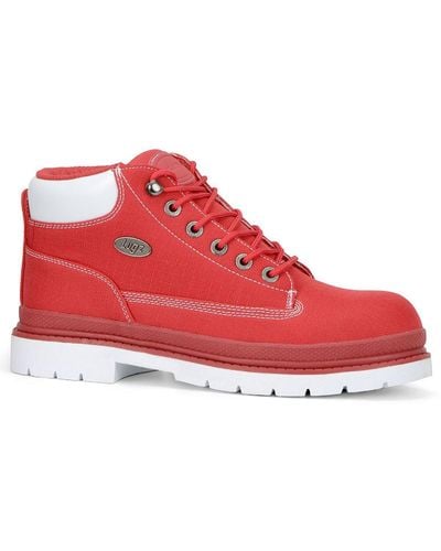 Lugz Drifter Ripstop Nylon Lifestyle Ankle Boots - Red