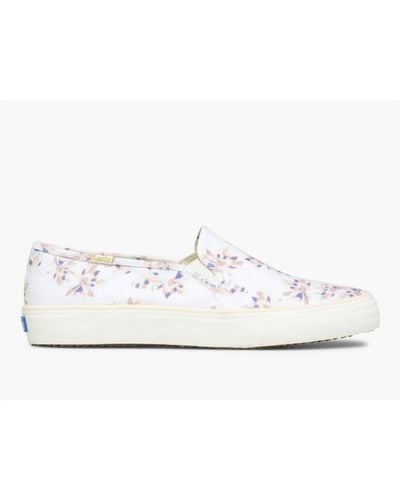 Keds Double Decker Floral Slip On Sneaker - White